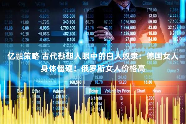 亿融策略 古代鞑靼人眼中的白人奴隶：德国女人身体僵硬！俄罗斯女人价格高
