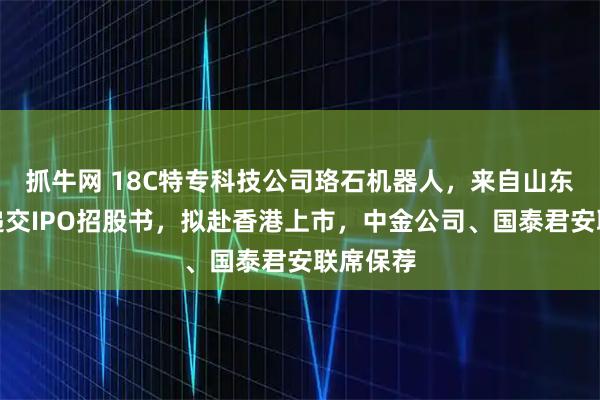 抓牛网 18C特专科技公司珞石机器人，来自山东济宁，递交IPO招股书，拟赴香港上市，中金公司、国泰君安联席保荐