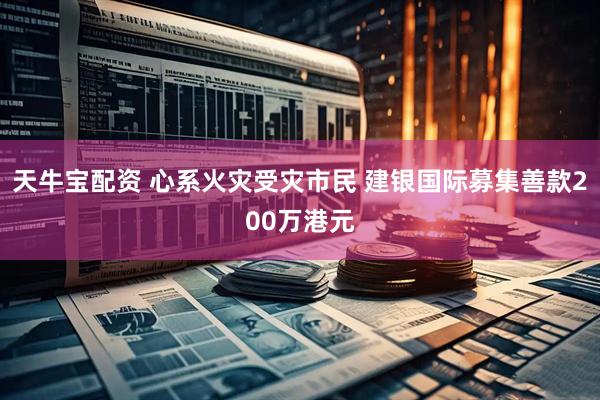 天牛宝配资 心系火灾受灾市民 建银国际募集善款200万港元