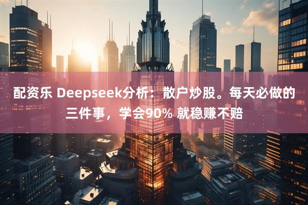 配资乐 Deepseek分析:散户炒股。每天必做的三件事,学会90% 就稳赚不赔